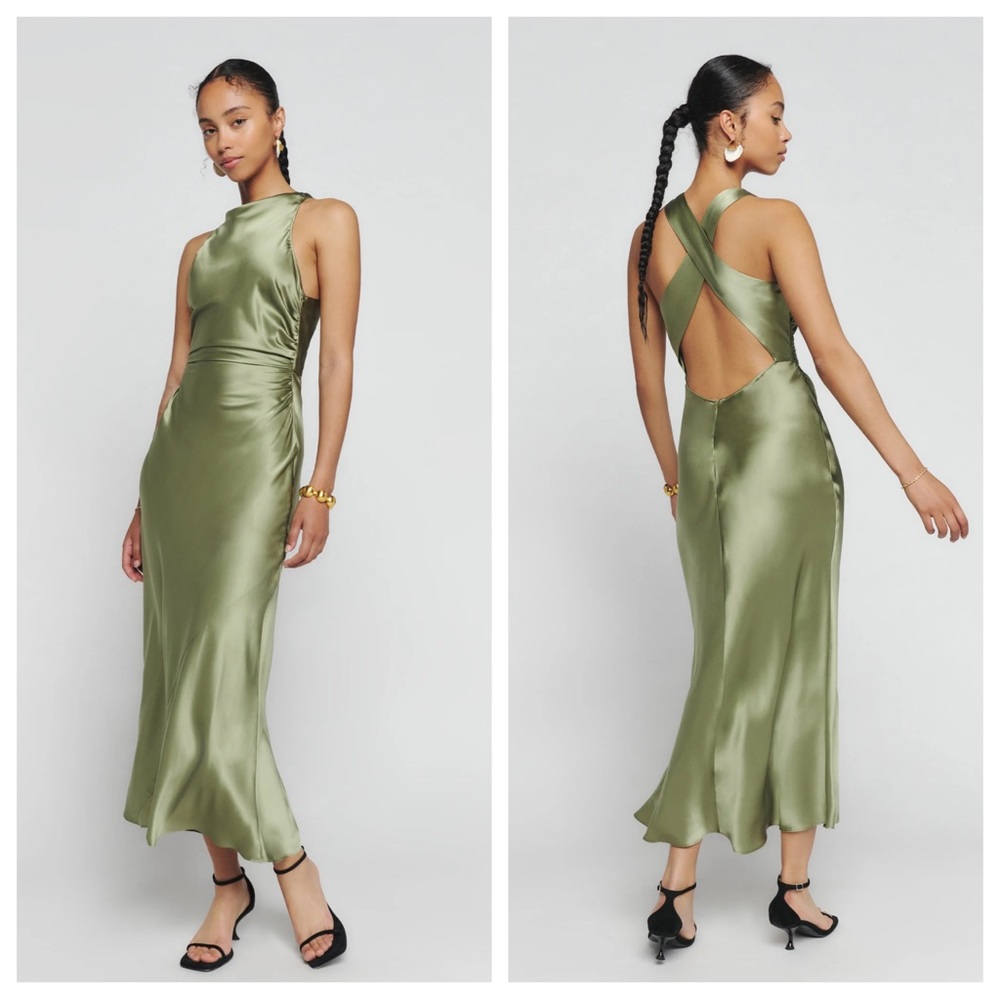 Reformation Cassette Silk Dress